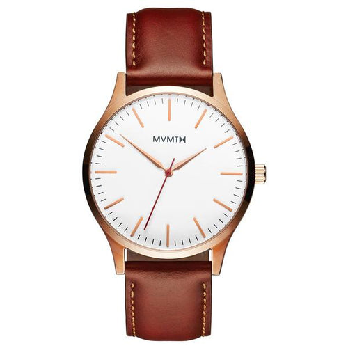 Classic Watch with Leather Strap