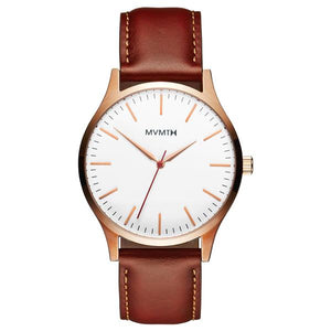 Classic Watch with Leather Strap